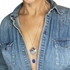 Limited Edition caged pendant necklace hand wire wrapped in sterling silver with nautical colored crystals by Swarovski