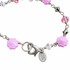 Sterling Silver Pink Wire Wrap Opaque Crystal Bracelet