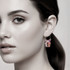 14mm swarovski crystals on sterling silver flower hoop earrings
