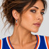 Limited Edition Petite Courtside Orange & Blue Drop Earrings featuring Rare Crystals by Swarovski
