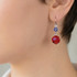 Simple, Elegant, and Patriotic Swarovski Crystal single drop earrings on Sterling Silver.