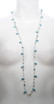 Karen Curtis Jewelry - 38" turquoise crystal and sterling silver necklace