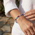Red, white & blue Crystal bangle bracelet on model