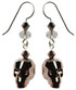 Swarovski crystal skull earrings by the Karen Curtis Company in NYC