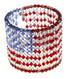 Swarovski crystal American Flag Cuff Bracelet. Karen Curtis NYC