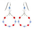 American themed crystal earrings by the Karen Curtis Company in NYC