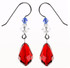 All American red crystal drop earrings by Karen Curtis NYC