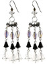 Elegant Black tie jewelry with Swarovski crystal and sterling silver. Crystal Earrings made by The Karen Curtis Company in NYC.