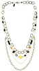 Fun and edgy crystal and gold necklace by The Karen Curtis Company in NYC