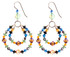 Limited Edition Swarovski Crystal Gypsy Colorful Double Hoop Earrings