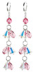 Elegant Pink and Clear Crystal Earrings by The Karen Curtis Jewelry Company in NYC