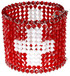 Swiss flag bracelet made with over 500 individual crystals from Swarovski