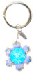 swarovski crystal snowflake key ring on sterling silver