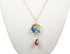 14k Gold Filled Swarovski Crystal Colorful Gaged Cluster Pendant Necklace - Primary