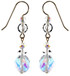14k gold filled Swarovski Crystal Drop Earrings featuring Crystal & Crystal Aurora Borealis 