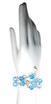 Limited Edition Aqua Blue 14mm Swarovski Crystal and Pearl Bangle Bracelet - Something Blue