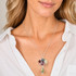 pendant necklace botanical on model