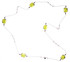 Sterling Silver Swarovski Crystal Chain Wire Wrapped Crystal Necklace - Botanical