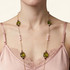 Sterling Silver Swarovski Crystal Chain Wire Wrapped Crystal Necklace - Botanical