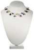 Sterling Silver Swarovski Crystal Double Drop Necklace - Botanical Jewelry