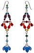 make a statement in these statement shoulder duster earrings designed especially for pride month.  rainbow chandelier earrings are sterling silver and swarovski crystals, limited edition by designer karen curtis
