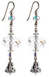 Large Clear Crystal Statement Earrings - April Birthstone