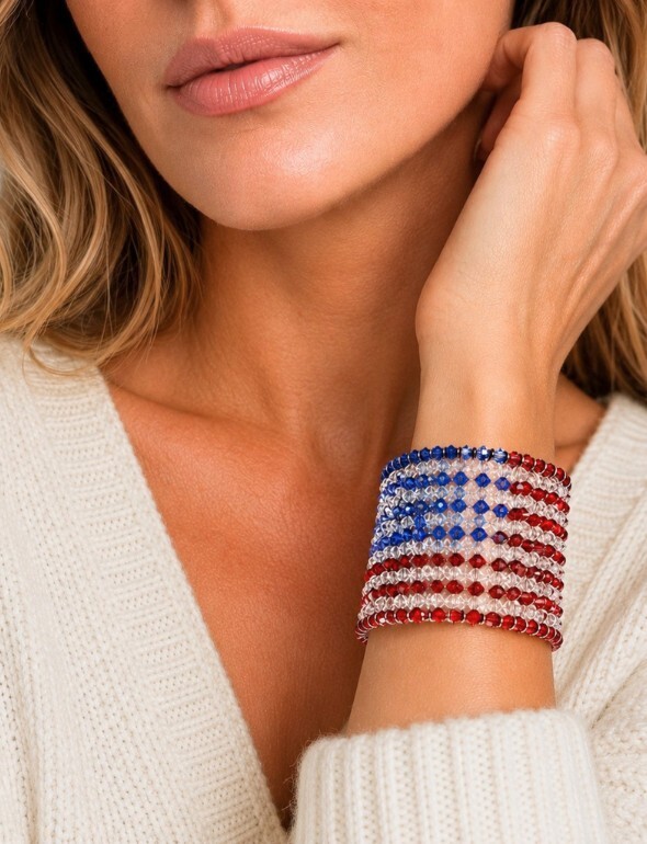 Elegant Swarovski crystal bracelets handcrafted in New York City by designer Karen Curtis featuring sparkling limited edition crystal jewelry made with fine metals.