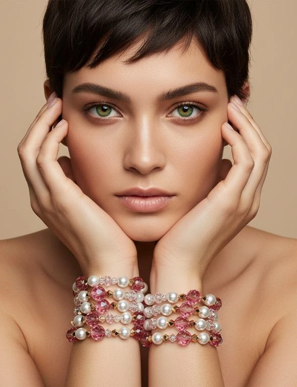 Elegant Swarovski crystal bracelets handcrafted in New York City by designer Karen Curtis featuring sparkling limited edition crystal jewelry made with fine metals.