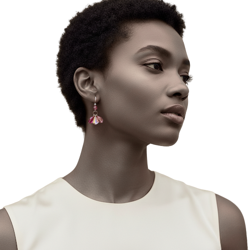 Stunning earrings made with Swarovski crystals by designer Karen Curtis  - Limited edition, fine metal, handcrafted in NYC