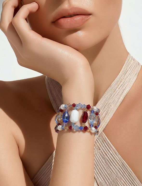 Elegant Swarovski crystal bracelets handcrafted in New York City by designer Karen Curtis featuring sparkling limited edition crystal jewelry made with fine metals.