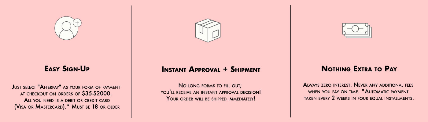 AfterPay - Pay in 4 Installments - No Interest Pay in installments with AfterPay