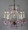 karen curtis's Santa maria chandelier from the 1920's made in Italy. Draped with many different sized pink STRASS crystals