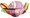 Beautiful color scheme in a free form floppy bowl.  The adorned collection is perfect for introducing color into your decor
