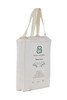 side view: Comes in an organic, biodegradable, reusable cloth bag. 