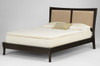 Mattress on platform bed without optional foundation.