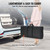VEVOR Folding Portable Bar Table, Tradeshow Podium Table for Indoor, Outdoor, Party, Picnic, Exhibition, Includes Carrying Case, Storage Shelf and Black Skirt, 38.39" x 15.16" x 34.25"