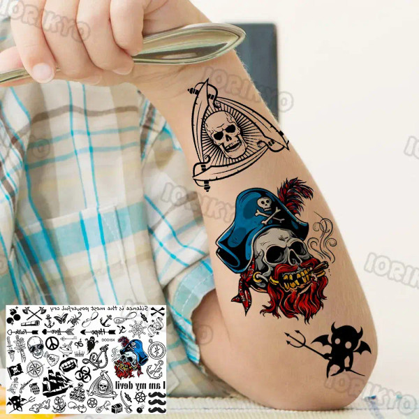 Color: VIOLET/?«?—?…° - Airplane Spaceman Temporary Tattoos For Kids Face Neck Boy Girls Adult Fake