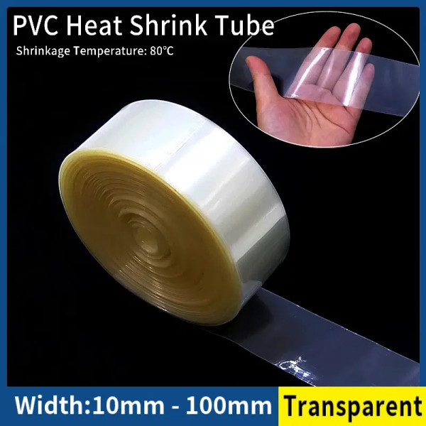 Color: Clear, Length: 305m, Inside Diameter: 1mm - 1/5/20M 18650 Battery PVC Heat Shrink Tube Pack 