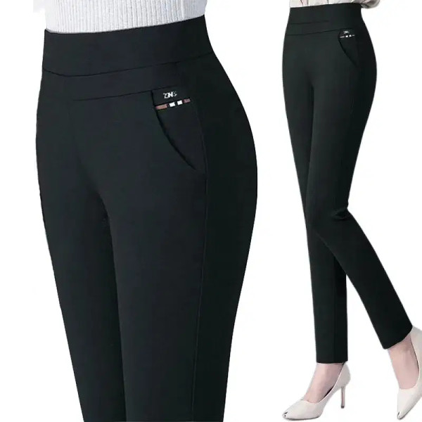 Color: DEEP BLUE, Size: XL - Thin & Thick Warm Winter Pencil Pants Womens Snow Plush Strench Lady O