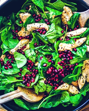 Chicken & Spinach Pomegranate Salad