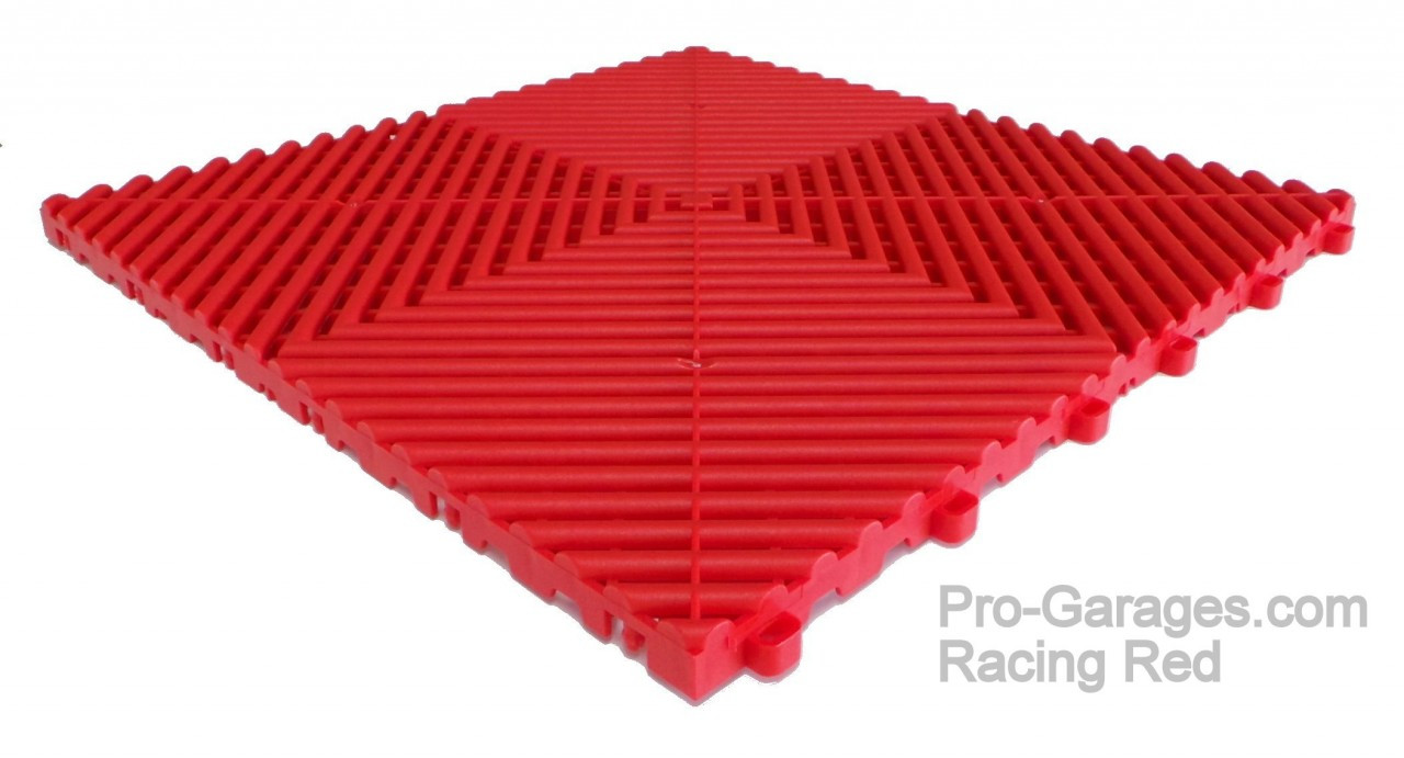 Ribtrax Pro STANDARD "Racing Red" Tiles (6-Pack) Tile Size: 15 3/4" x 15 3/4" (1 Tile = 1.72 sq ft)