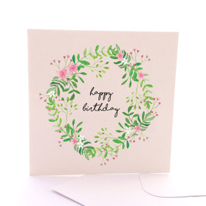 Leafy Pink Wreath