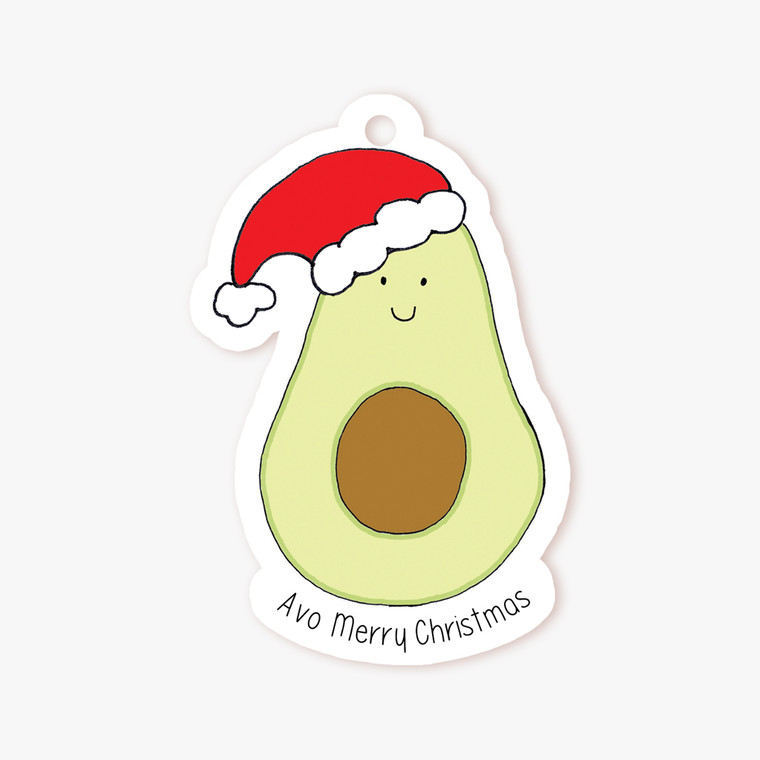 Xmas Avo Die-cut Tag