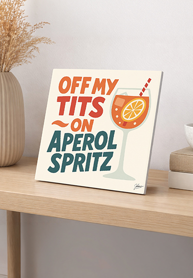 Bubbles & Vino! Ceramic Art Tiles - Vivid Squid Wholesale