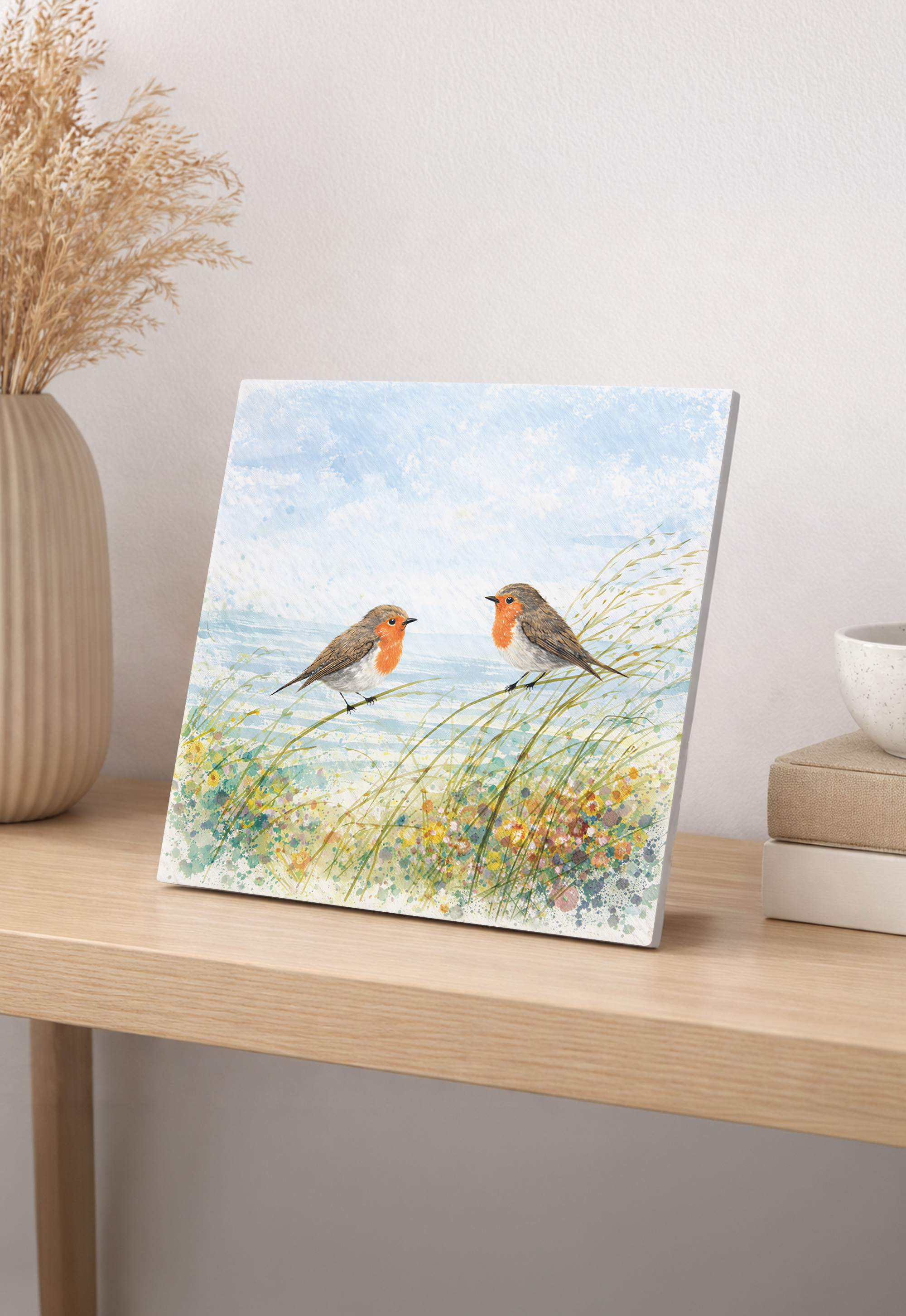 Those Little Robins Ceramic Art Tiles - Vivid Squid Wholesale