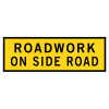 Road Work On Side Road Sign - Boxed Edge Sign - 2400 x 900mm 61616