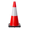 700mm Orange Traffic Cone with Class 1 3M Reflective Tape - 2.7kg 