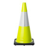 700mm Lime Traffic Cone with 3M Class 1 Reflective Tape - 2.7kg 