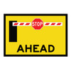 Boom Barrier Ahead - Boxed Edge Sign - 900 x 600mm