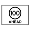 Speed Limit Ahead - Boxed Edge Sign - 1200 x 900mm - km/h 61625